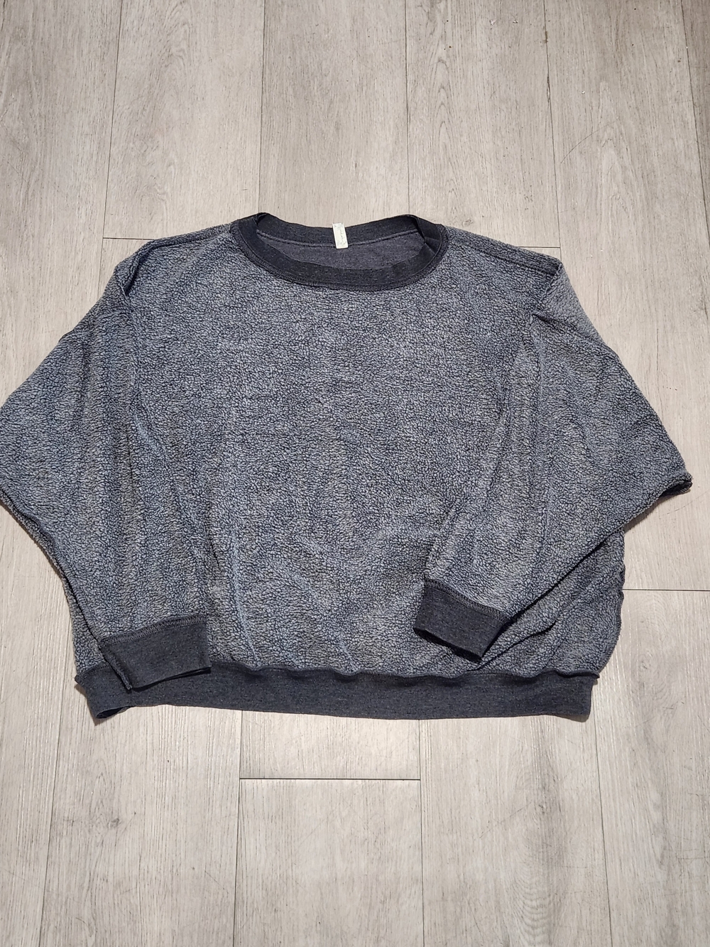 Intimately Free People Charcoal Gray Fleece Slouchy Oversized Sweatshirt XS
